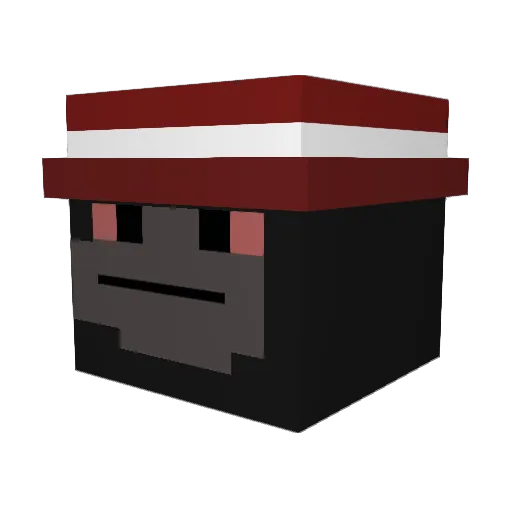 uhTea Minecraft avatar head, 3D render