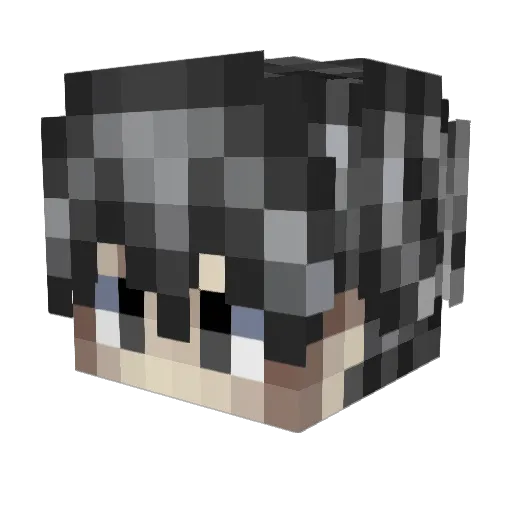 uhcnightmare Minecraft avatar head, 3D render