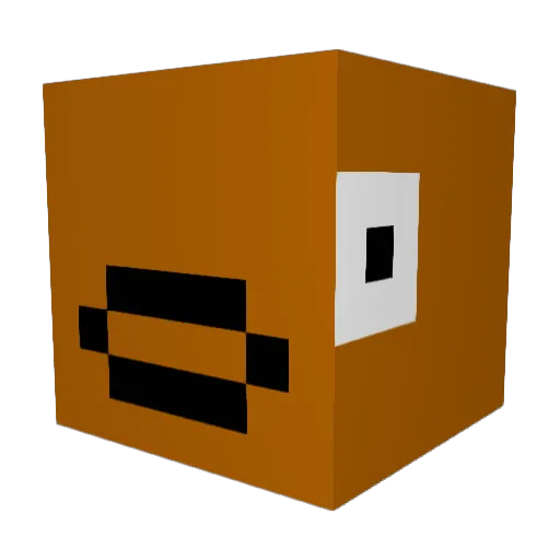 uhfishical Minecraft avatar head, 3D render