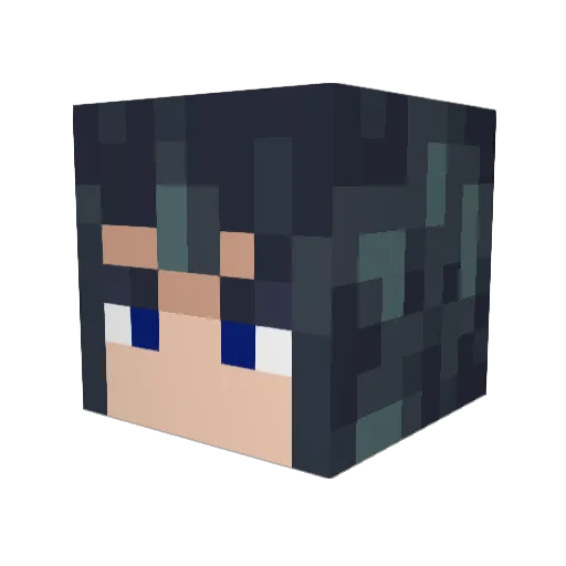 uhhShiny Minecraft avatar head, 3D render