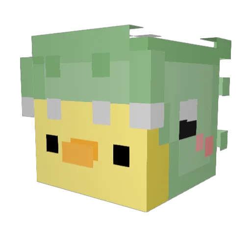uhhaya Minecraft avatar head, 3D render
