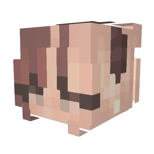 uhhhamy Minecraft avatar head, 3D render