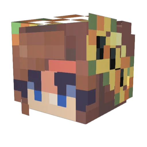 uhhhcal Minecraft avatar head, 3D render