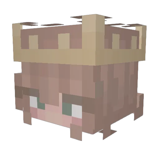 uhhhsara Minecraft avatar head, 3D render