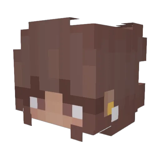 uhhlana Minecraft avatar head, 3D render