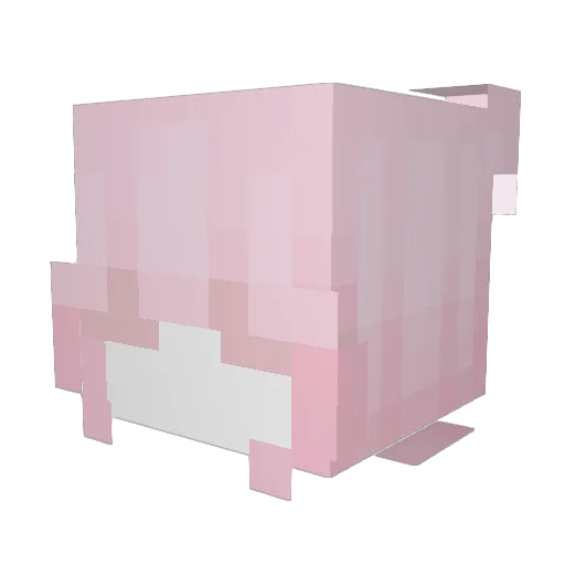 uhjz Minecraft avatar head, 3D render