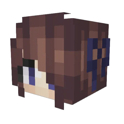 uhk1ra Minecraft avatar head, 3D render