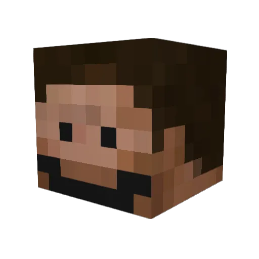 uhlain Minecraft avatar head, 3D render