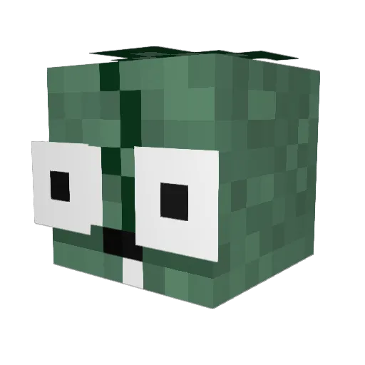 uhllana Minecraft avatar head, 3D render