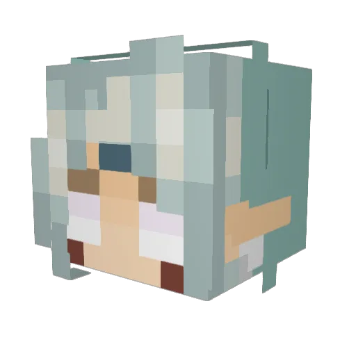 uhnovy Minecraft avatar head, 3D render