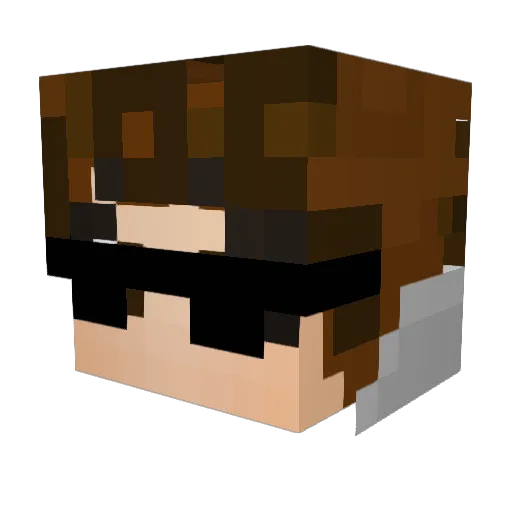 uhohbruh Minecraft avatar head, 3D render
