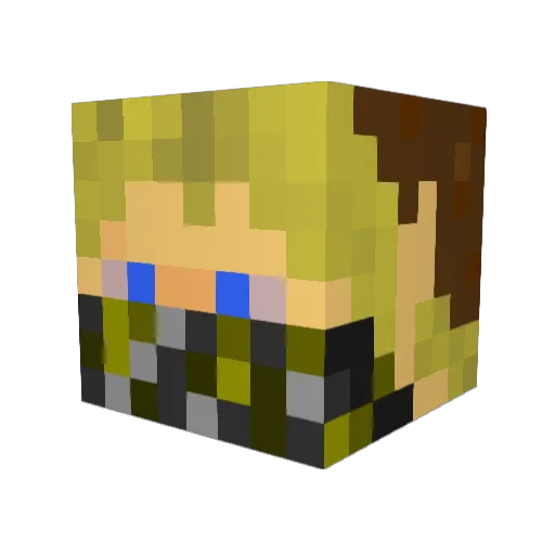 uhrensohn Minecraft avatar head, 3D render