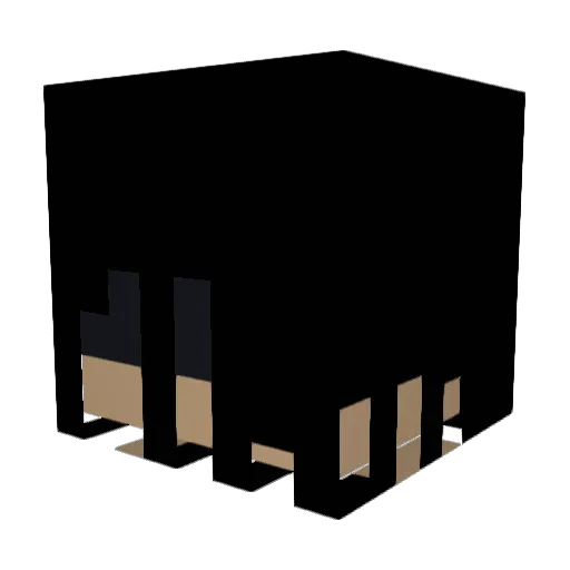uhretroz Minecraft avatar head, 3D render