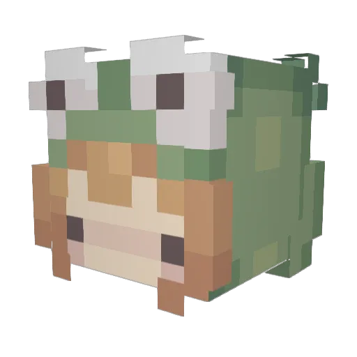 uhsame Minecraft avatar head, 3D render