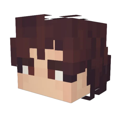 uhshay Minecraft avatar head, 3D render
