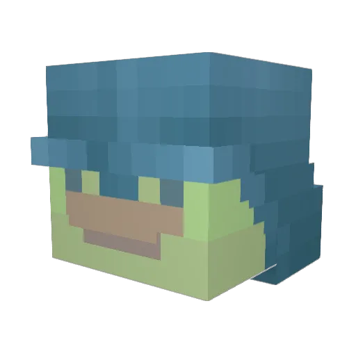 uhvns Minecraft avatar head, 3D render