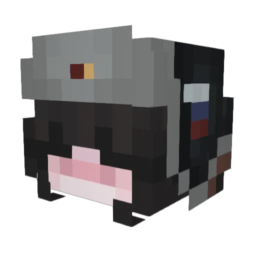 uhwell Minecraft avatar head, 3D render