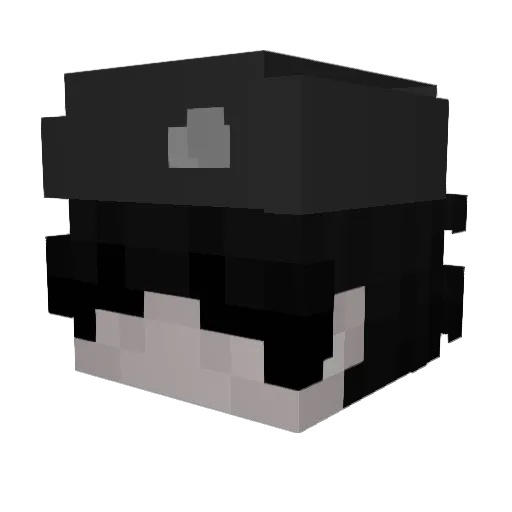 uhzyleks Minecraft avatar head, 3D render