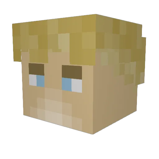 uiKek Minecraft avatar head, 3D render