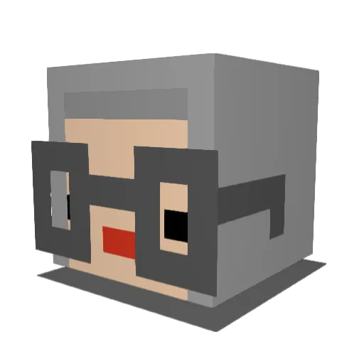 uic060 Minecraft avatar head, 3D render