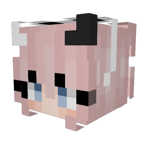 uicchi Minecraft avatar head, 3D render
