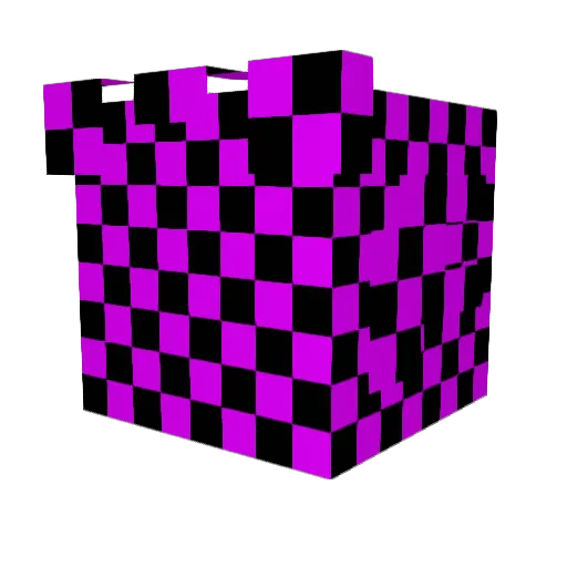 uides Minecraft avatar head, 3D render