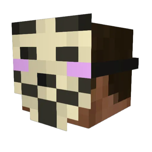 uifed Minecraft avatar head, 3D render