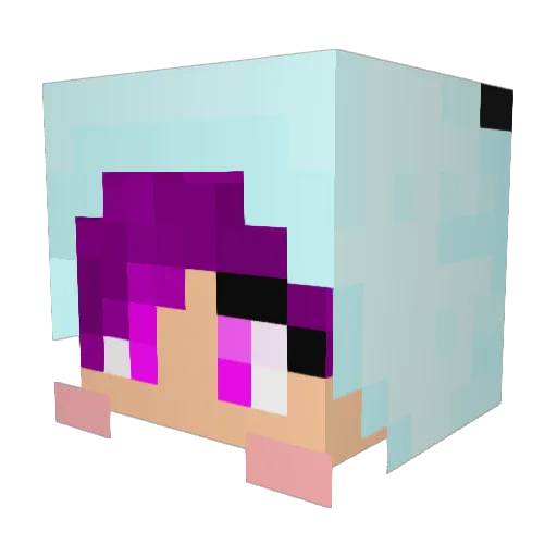 uiiiin Minecraft avatar head, 3D render