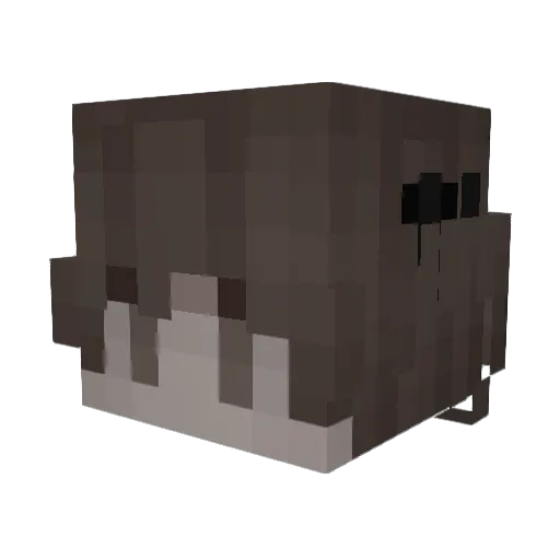 uiky Minecraft avatar head, 3D render
