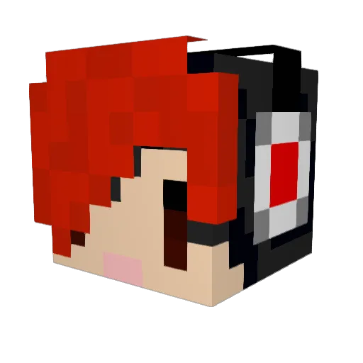 uiopjklkk Minecraft avatar head, 3D render