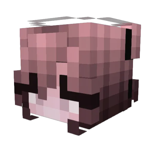 uirey Minecraft avatar head, 3D render