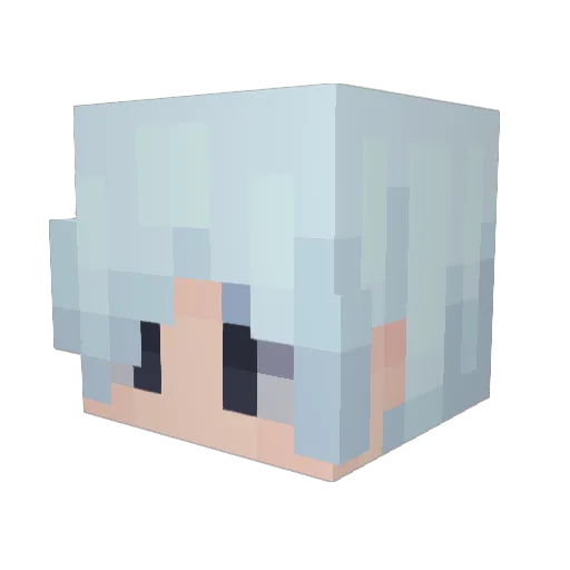 uiuii Minecraft avatar head, 3D render
