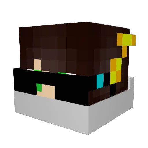 ujawzin Minecraft avatar head, 3D render