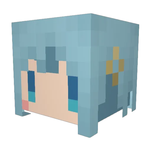 ujico Minecraft avatar head, 3D render