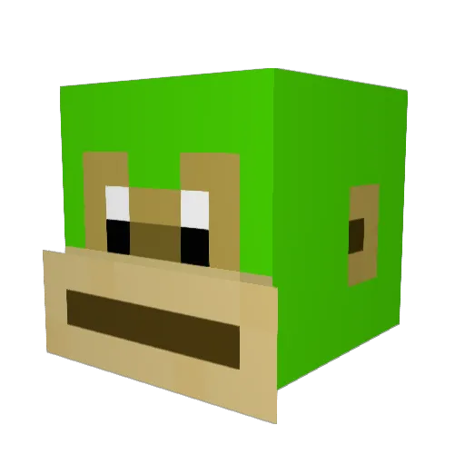 ujilna Minecraft avatar head, 3D render
