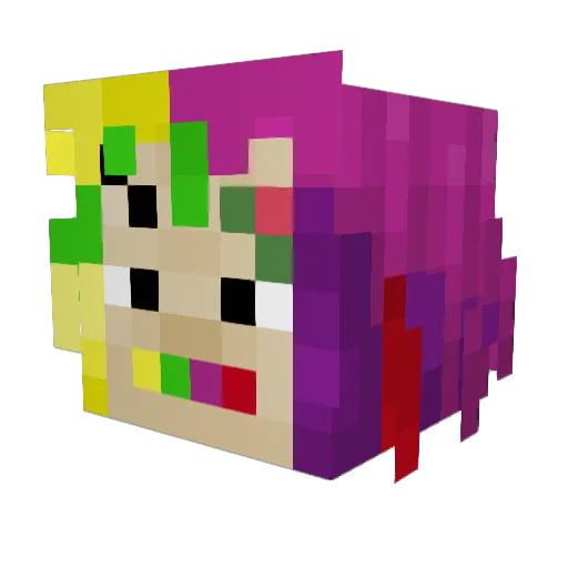 ujimc Minecraft avatar head, 3D render