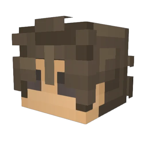 ujna Minecraft avatar head, 3D render