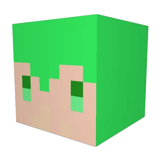 ujsammi Minecraft avatar head, 3D render