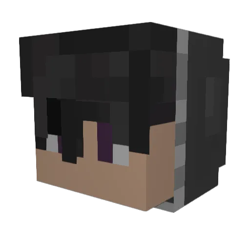 ujza Minecraft avatar head, 3D render