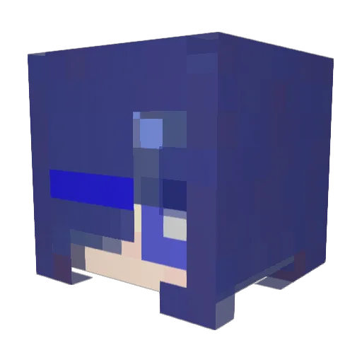 uka__ Minecraft avatar head, 3D render