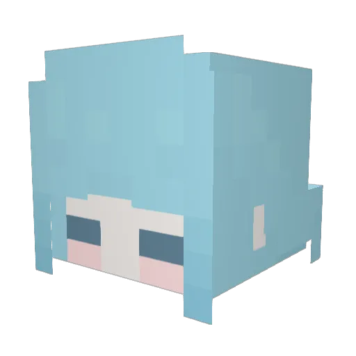 ukai000 Minecraft avatar head, 3D render