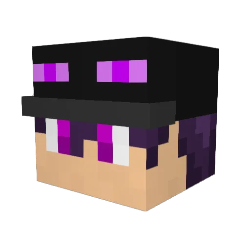 ukamu Minecraft avatar head, 3D render