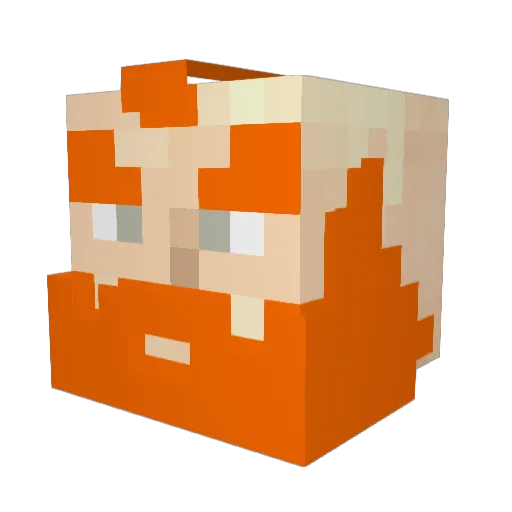 ukarr Minecraft avatar head, 3D render