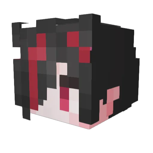 ukduu Minecraft avatar head, 3D render