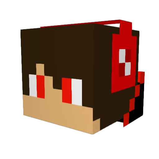 ukepl Minecraft avatar head, 3D render