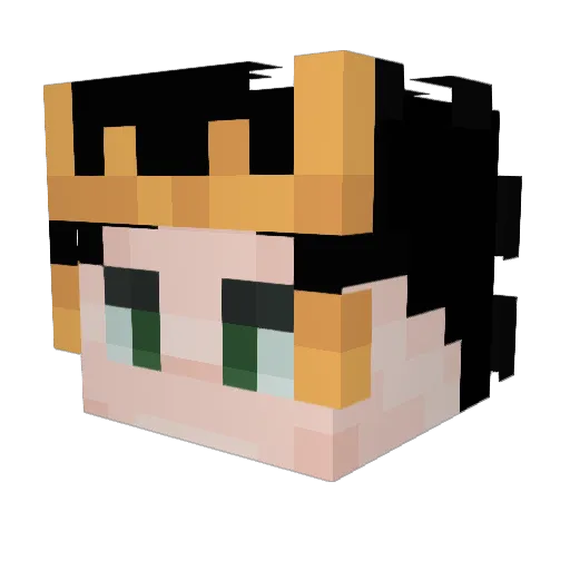 uki9 Minecraft avatar head, 3D render