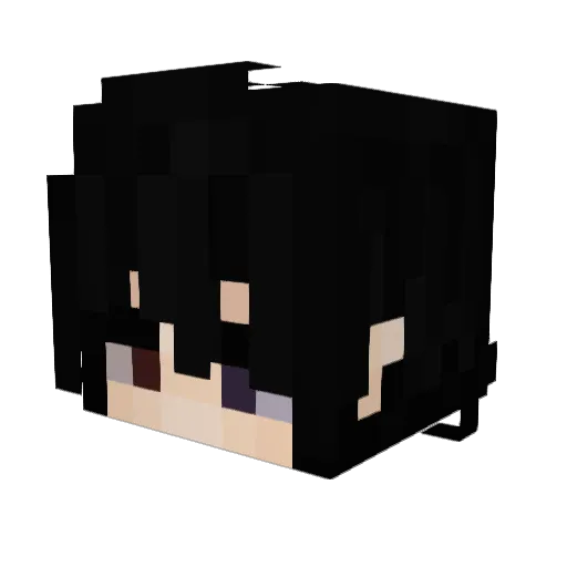 ukitero Minecraft avatar head, 3D render