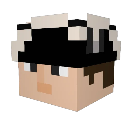ukrmc Minecraft avatar head, 3D render