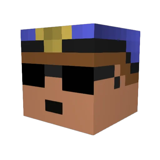 ukulelecanadian Minecraft avatar head, 3D render
