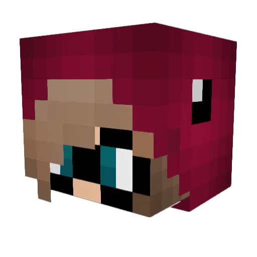 ukulelli Minecraft avatar head, 3D render